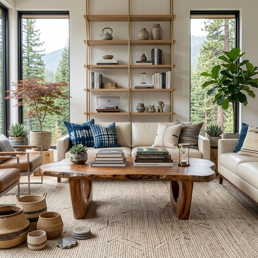 Contemporary Sculptural Coffee Table For Modern Living Room