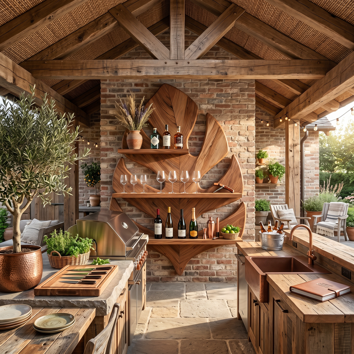 Boho Wall Wine Rack For Living Space Wine Arrangement