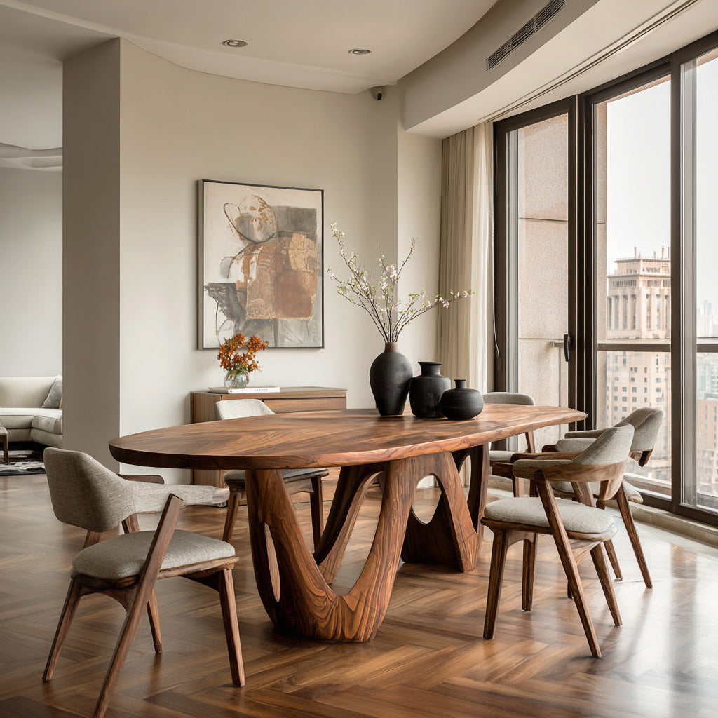 Artistic W-shape Leg Dining Table For Contemporary Dining Room