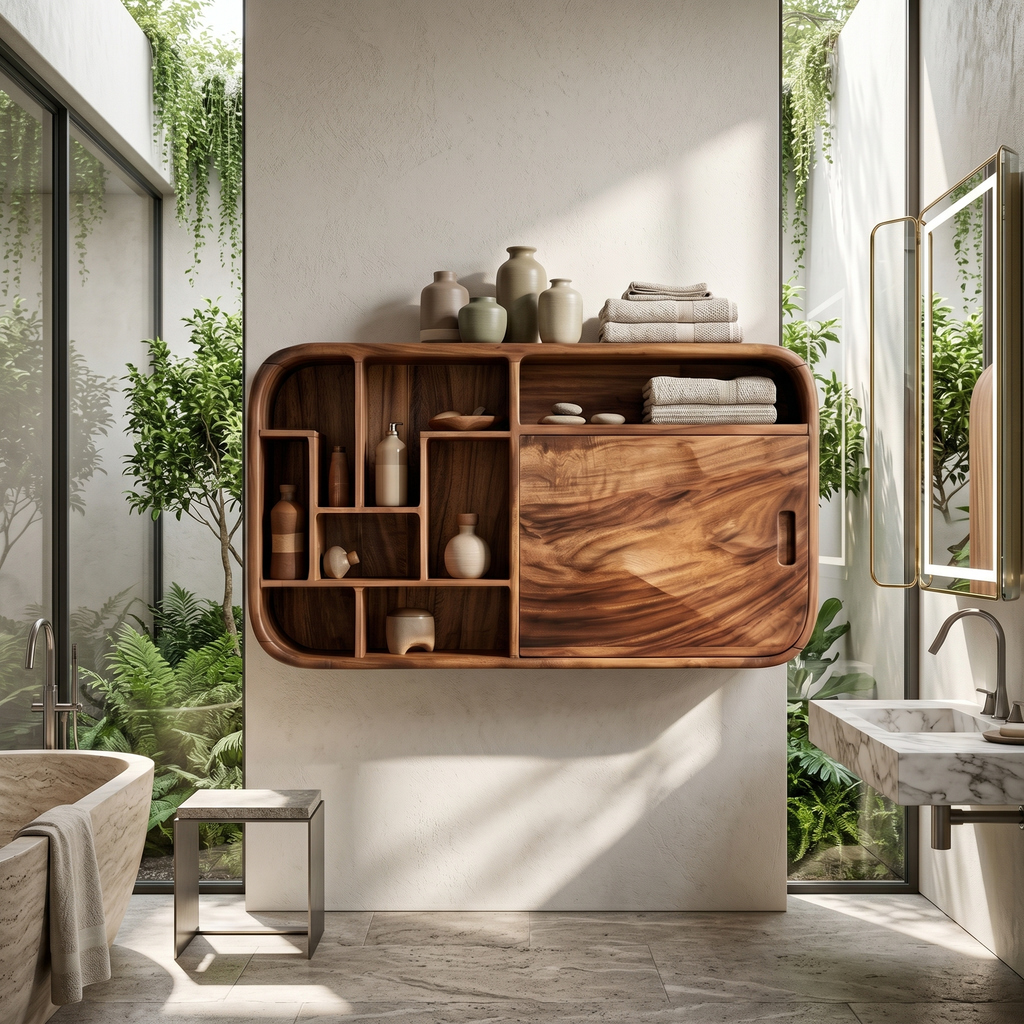 Contemporary Capsule Bathroom Cabinet Modern Bathroom