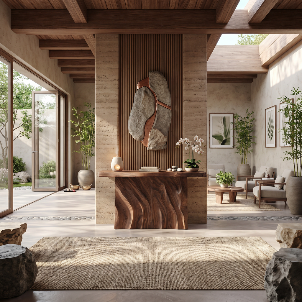 Contemporary Live Form Hall Table For Penthouse Interior Space