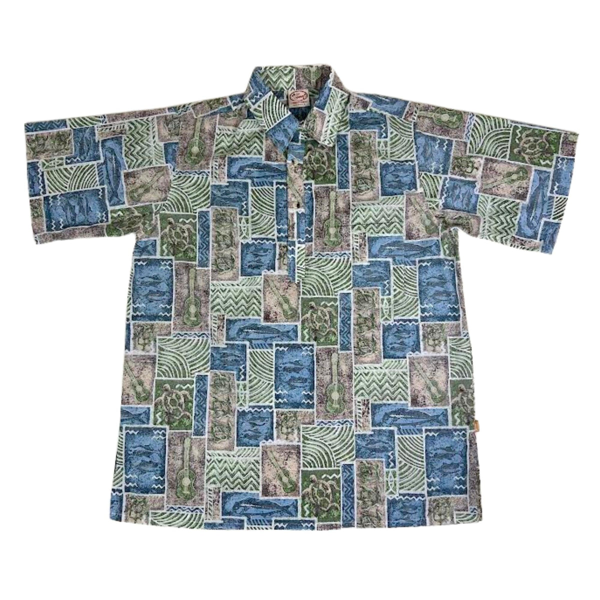 Ukulele Tapa Pullover (Taupe) Hawaiian Shirts