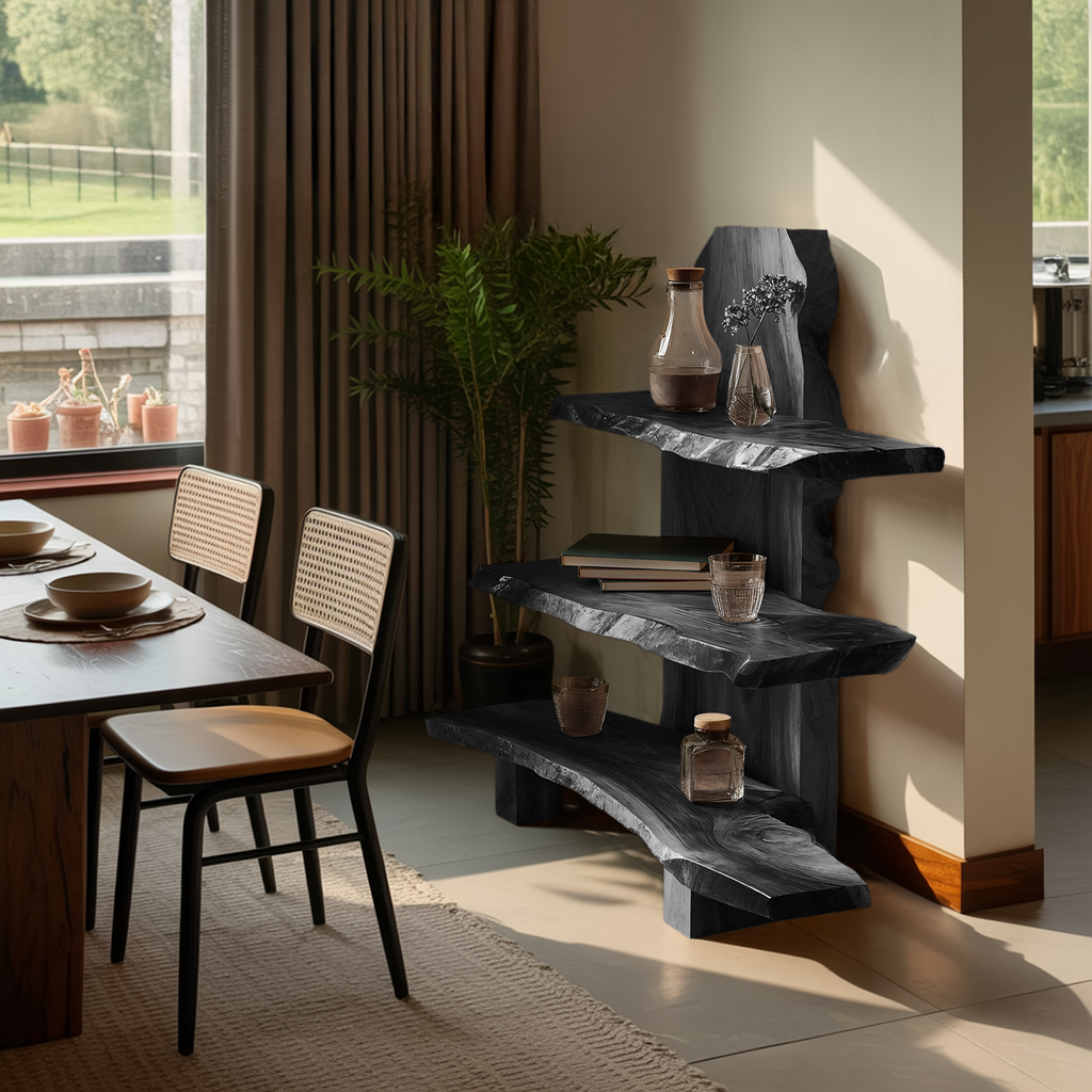 Contemporary Handmade Spice Shelf For Kitchen Storage And Decor