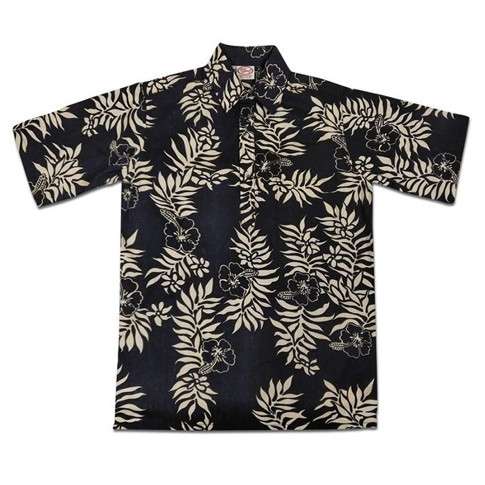 Mini Tahitian Pullover (Black/Sand) Hawaiian Shirts