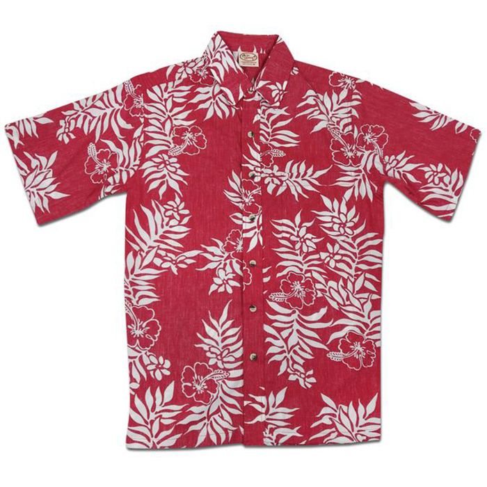 Mini Tahitian Reverse (Red/White) Hawaiian Shirts