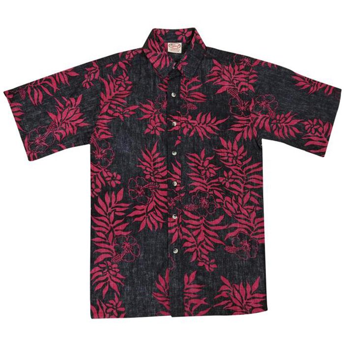 Mini Tahitian Reverse (Black/Red) Hawaiian Shirts