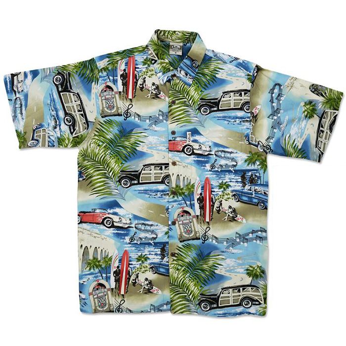 Woody (Slate) Hawaiian Shirts