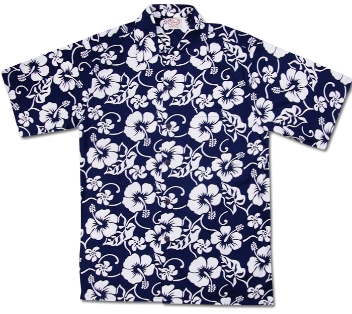 Pareau (Navy) Hawaiian Shirts