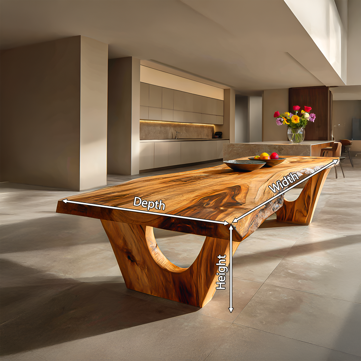 Contemporary Dining Table With Live Edge For Elegant Homes
