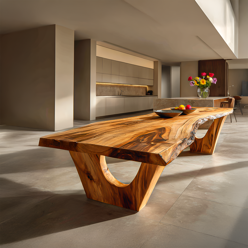 Contemporary Dining Table With Live Edge For Elegant Homes