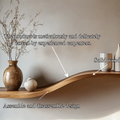 Curved Solid Wood Wall Shelf Minimal Organic Interior Decor