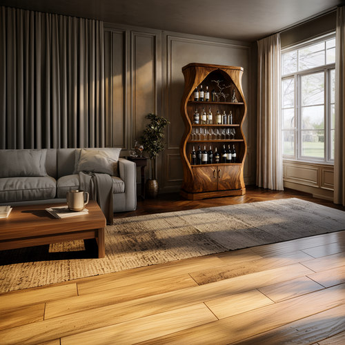 Artisan Solid Wood Wine Cabinet Dining Room - view 2