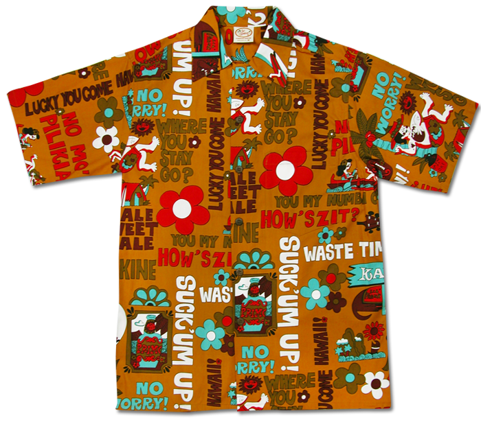 Waste Time (Mustard) Hawaiian Shirts