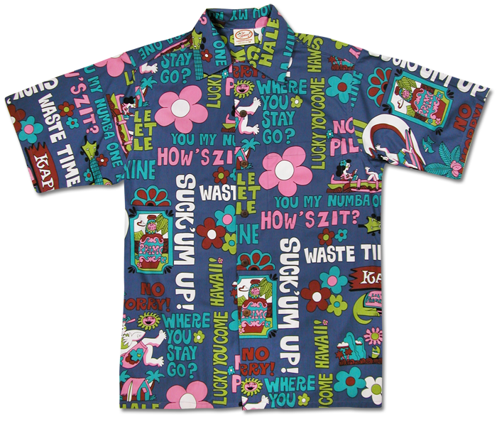 Waste Time (Navy) Hawaiian Shirts