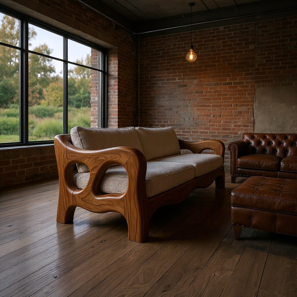 Architectural Sculptural Sofa Luxury Family Room