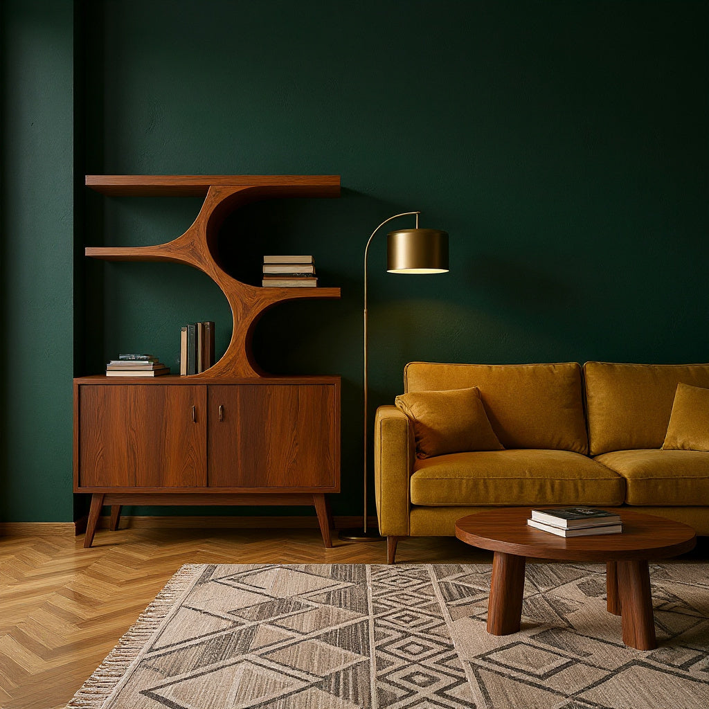 Artistic Curved Bookshelf For Contemporary Home