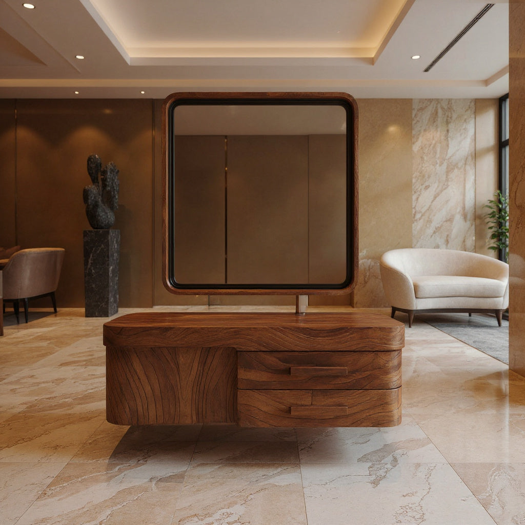 Artistic Floating Vanity Table For Bedroom