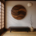 Artistic Minimal Wooden Wall Clock For Living Room Decor