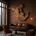 Artistic Motherhood Wall Decor With Carved Detail For Office