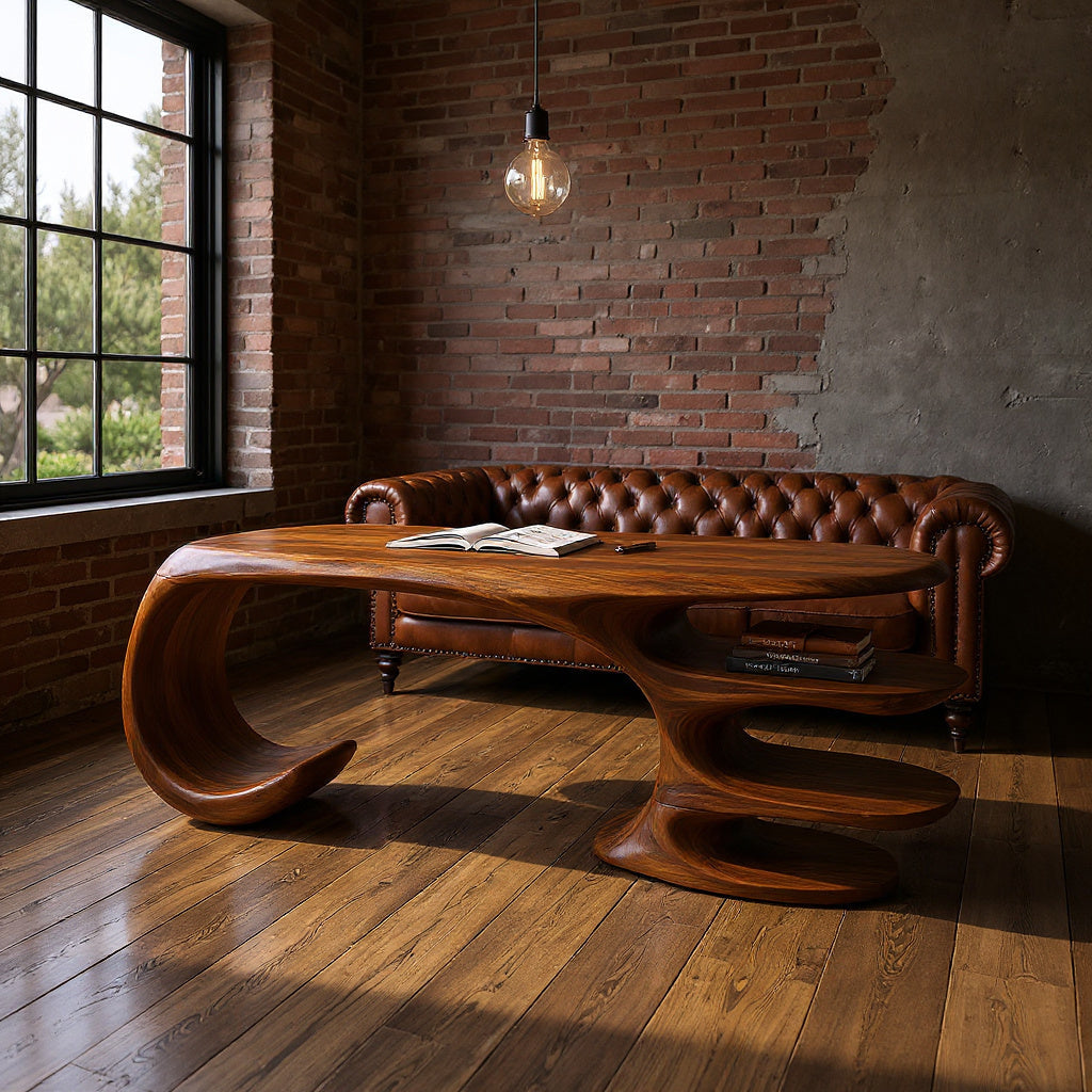 Artistic Rounded Corner Desk Living Room Office