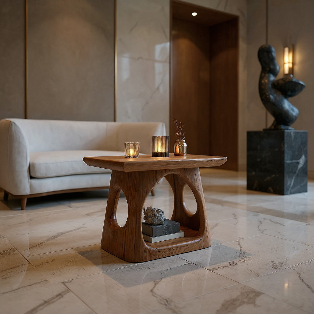 Artistic Sculptural Side Table For Holiday Decoration