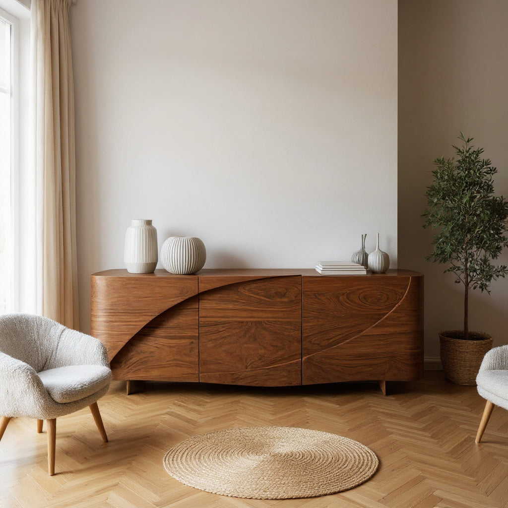 Artistic Swirl Sideboard For Living Room Or Dining