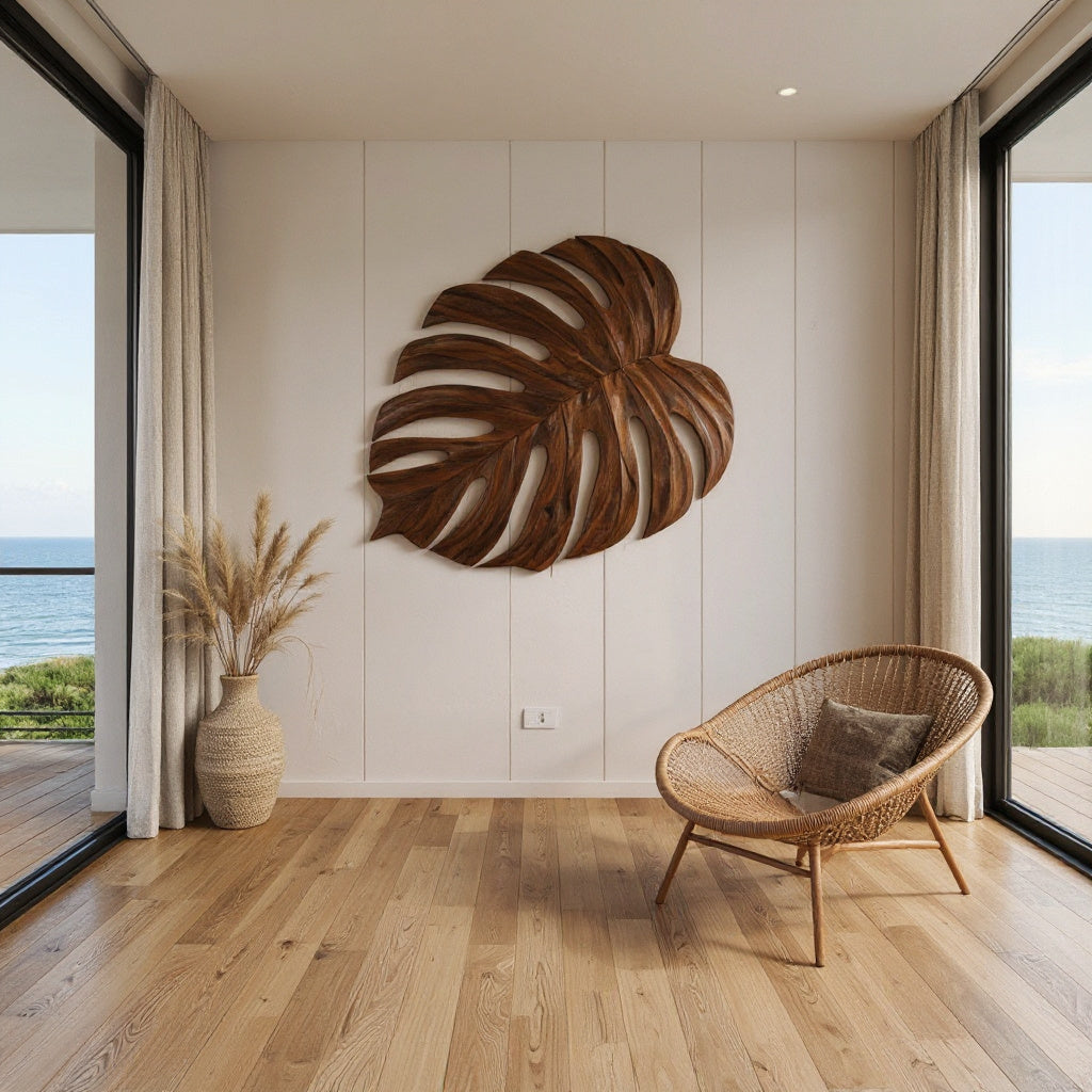 Artistic Wooden Leaf Wall Art For Living Room