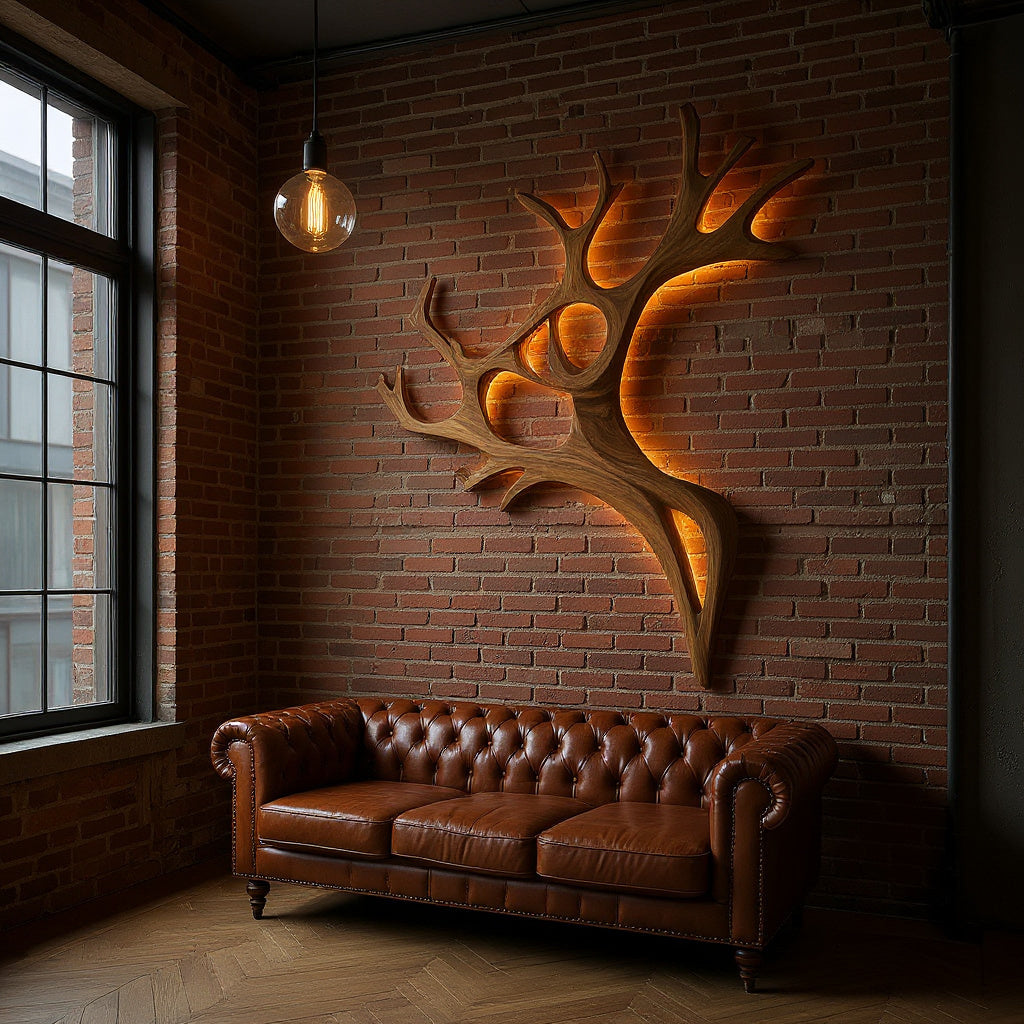Artistic Wooden Wall Light For Home Decor