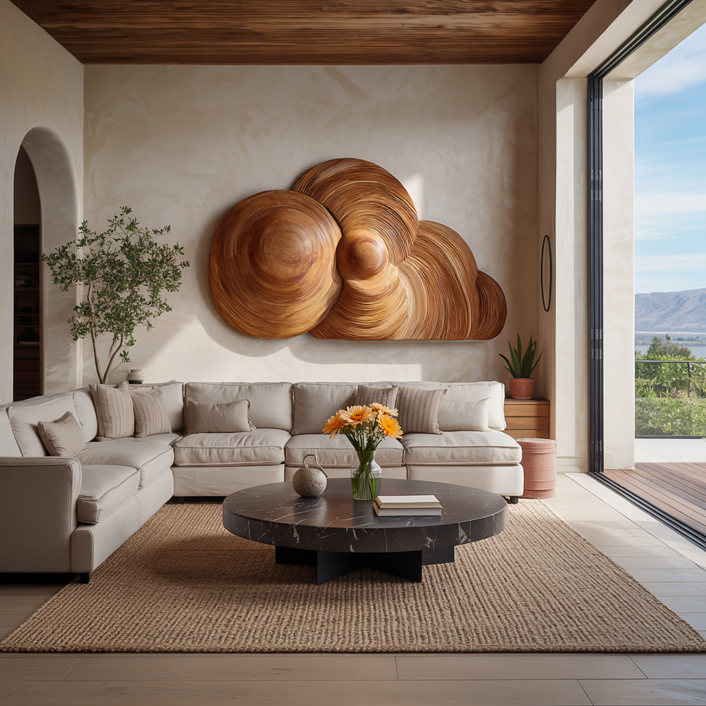 Artistic Wooden Cloud Wall Art For Interior Decor