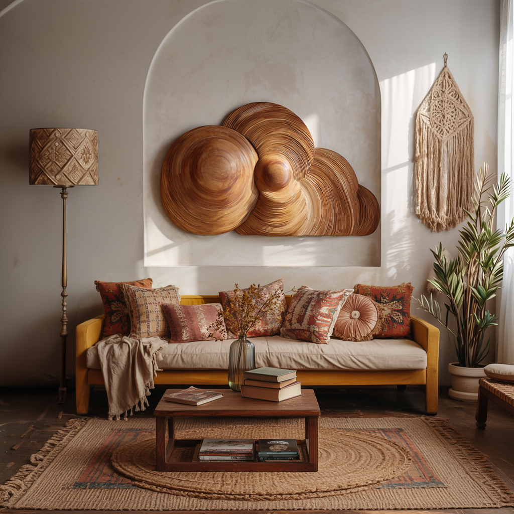 Artistic Wooden Cloud Wall Art For Interior Decor