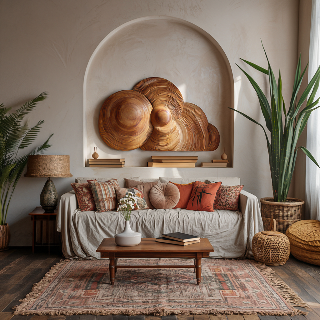Artistic Wooden Cloud Wall Art For Interior Decor
