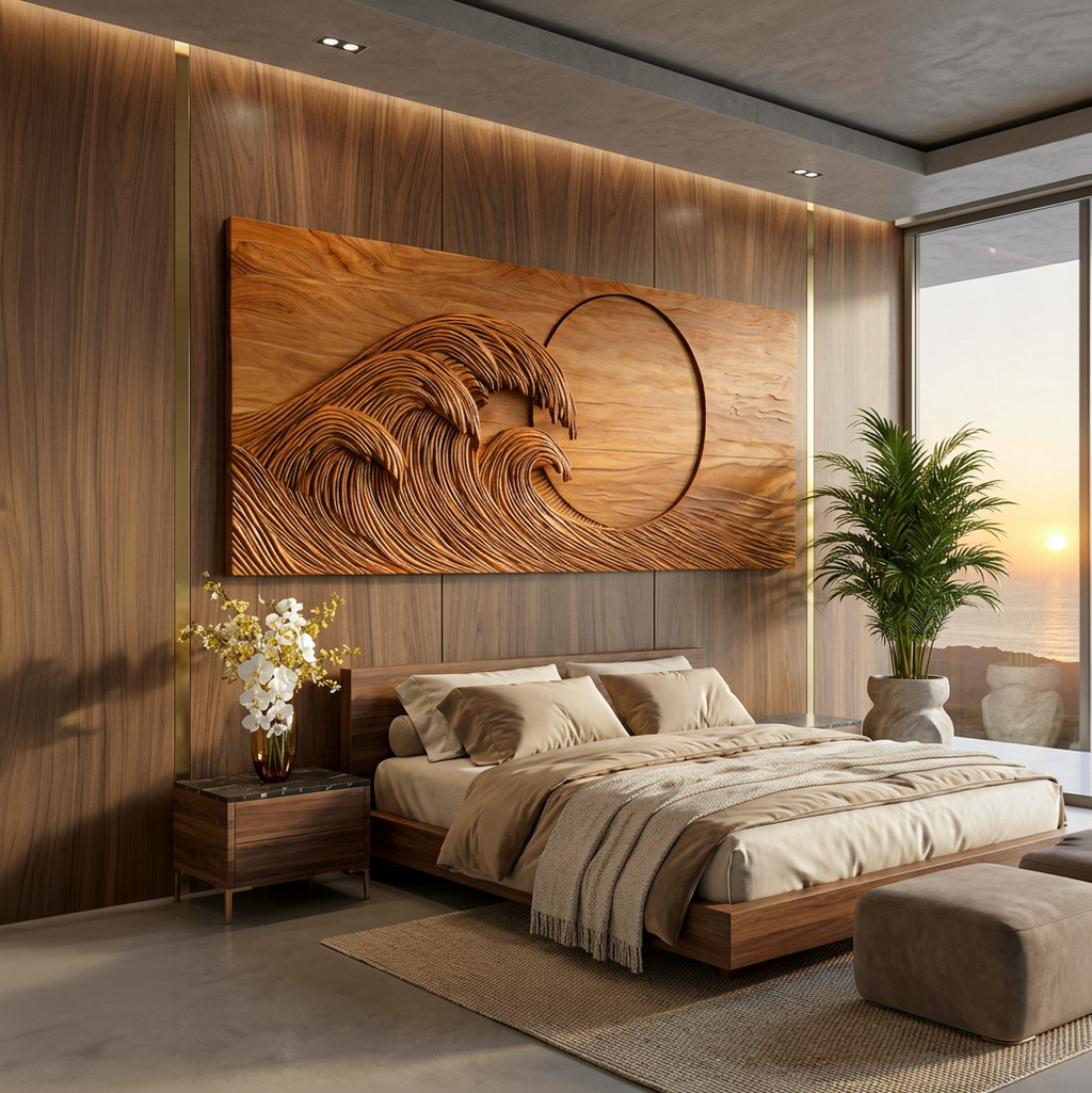Artistic Wooden Seascape Wall Art For Modern Home