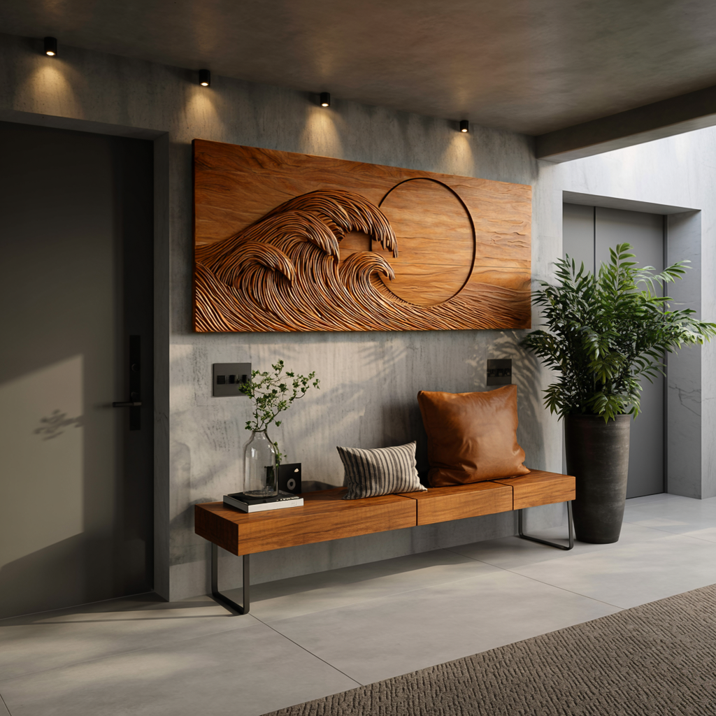 Artistic Wooden Seascape Wall Art For Modern Home