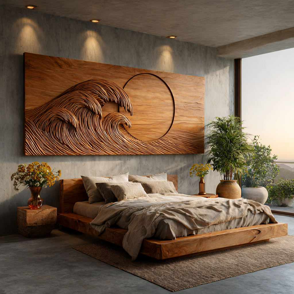 Artistic Wooden Seascape Wall Art For Modern Home