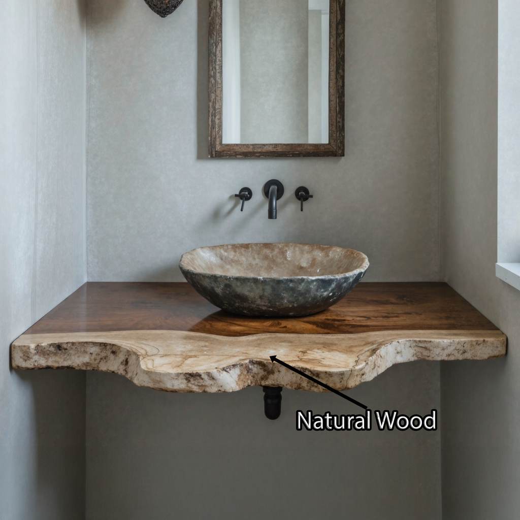 Elegant Rustic Bathroom Floating Shelves For Bathroom Organization - view 5