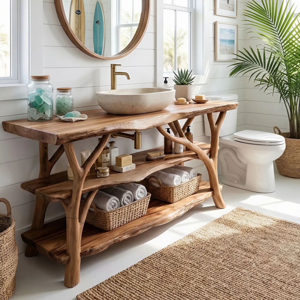 Contemporary Handmade Sink Vanity For New Bathroom Setup