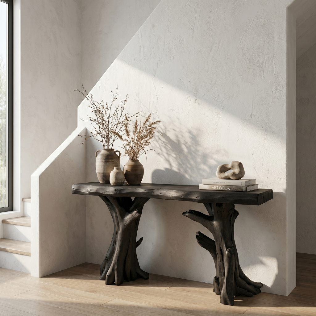 Coastal Driftwood Console Table Natural Tree Trunk Legs - view 4