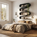 Contemporary Natural Wood Wall Mounted Shelf For Interior Decor