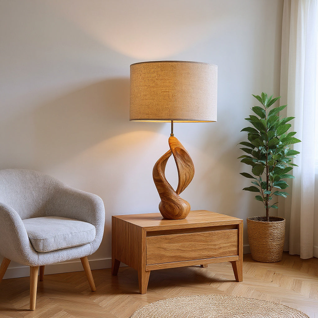 Boho Accent Table Lamp Bedroom Living Room Corner Space