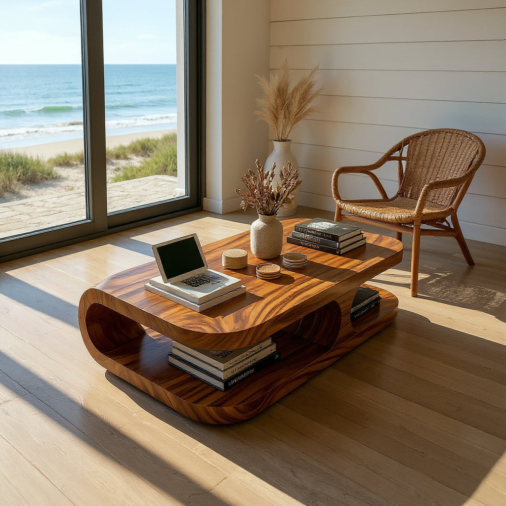Boho Coffee Table For Coastal Interior
