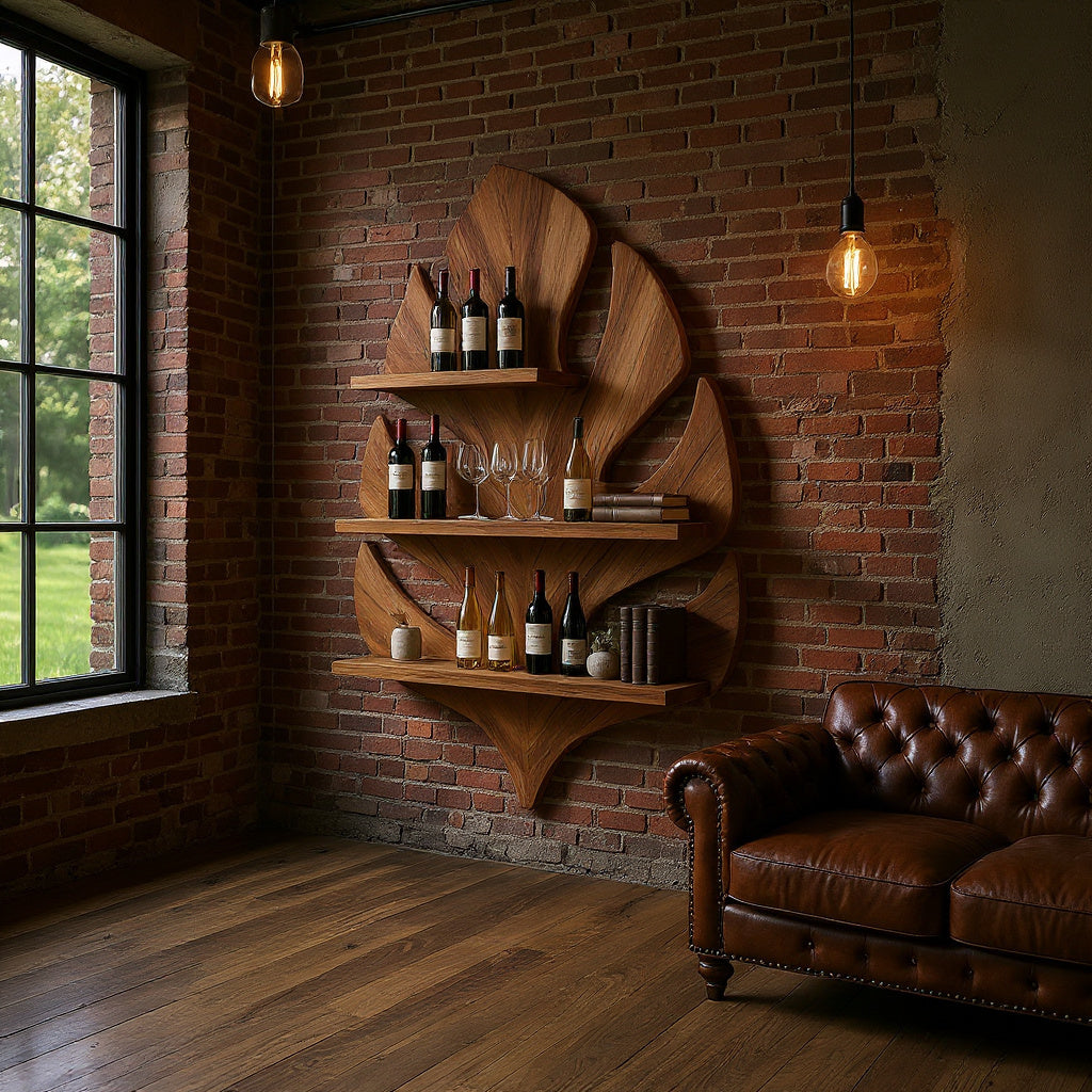 Boho Wall Wine Rack For Living Space Wine Arrangement