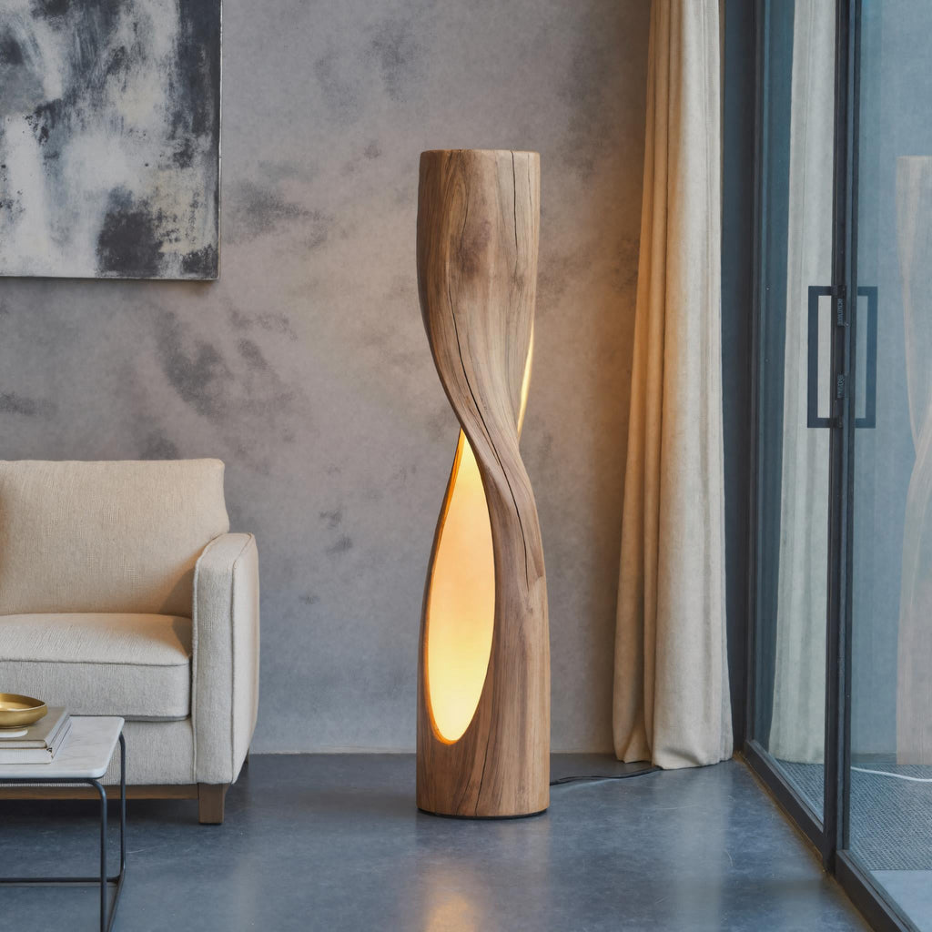 Artistic Twisted Floor Lamp For Bedroom Or Living Room