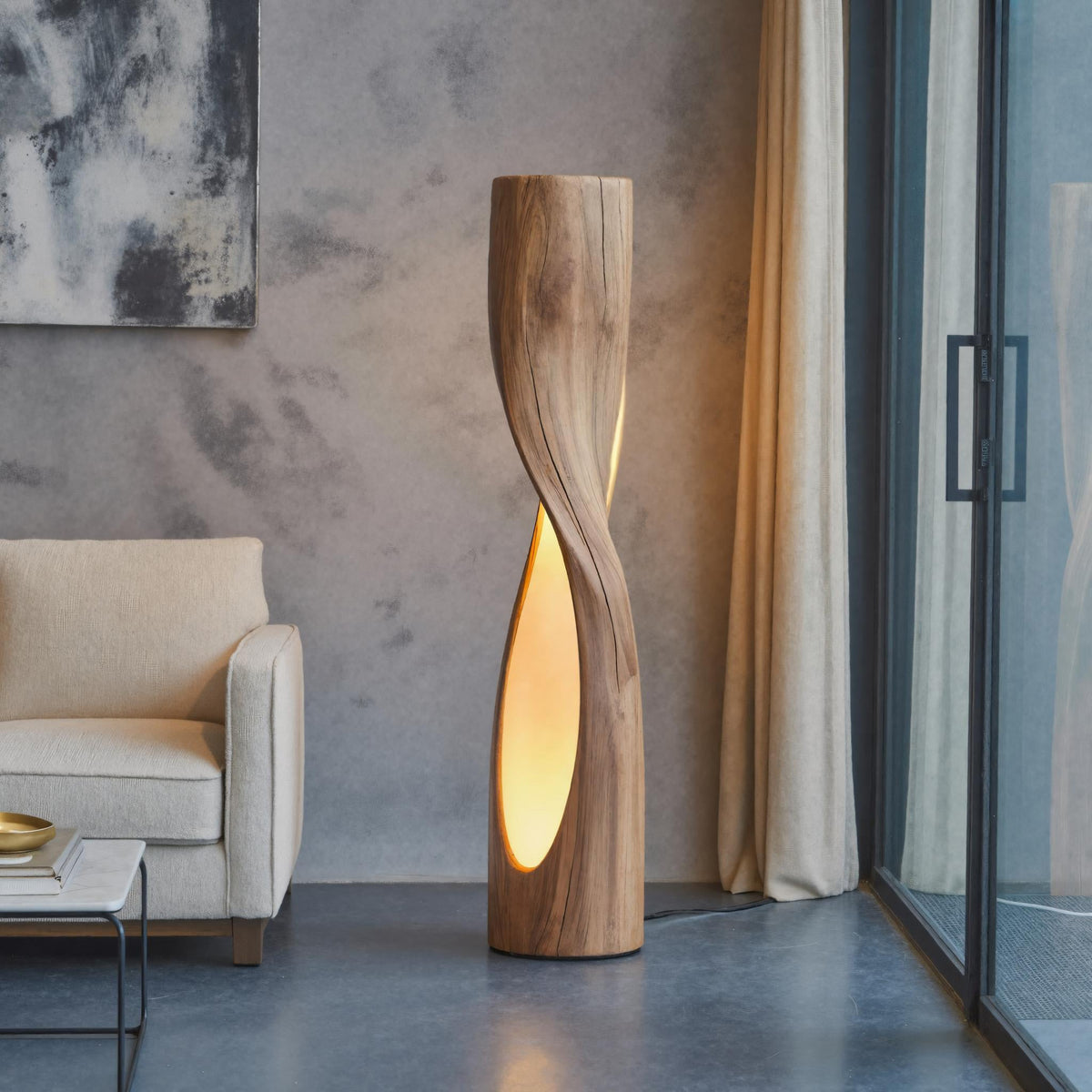 Artistic Twisted Floor Lamp For Bedroom Or Living Room