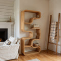 Christmas Handmade Curved Shelf Bar For Dining Room