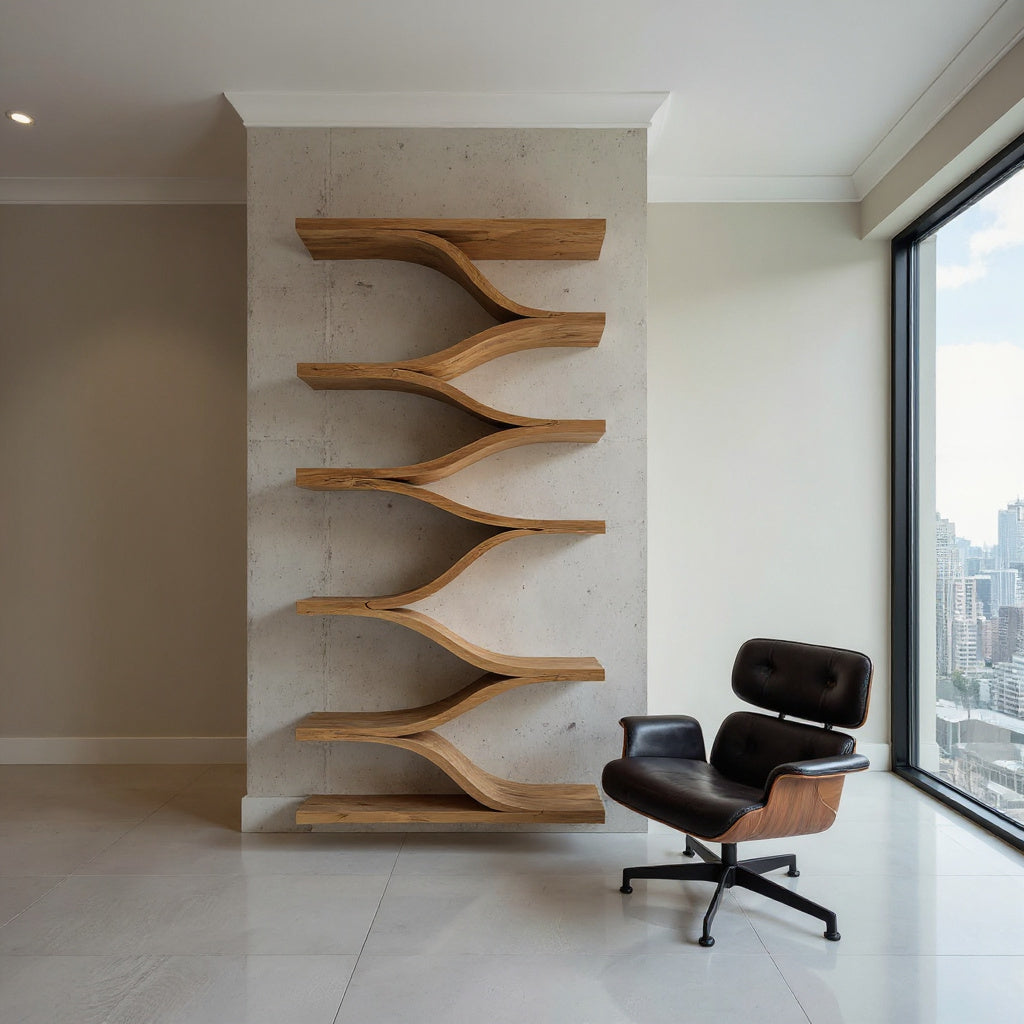 Christmas Handmade Sculptural Wall Shelf For Dining Room