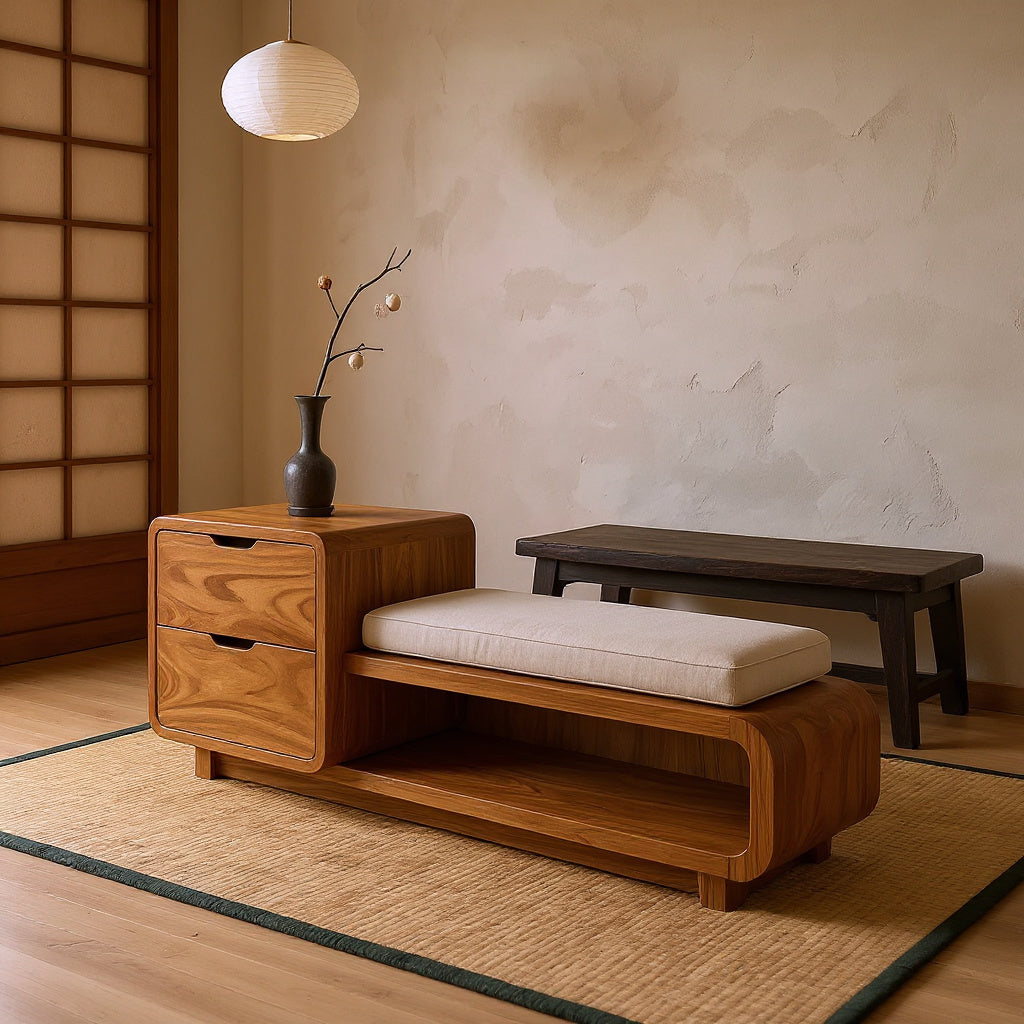 Christmas Wooden Storage Bench Cushion For Cozy Bedroom Decor