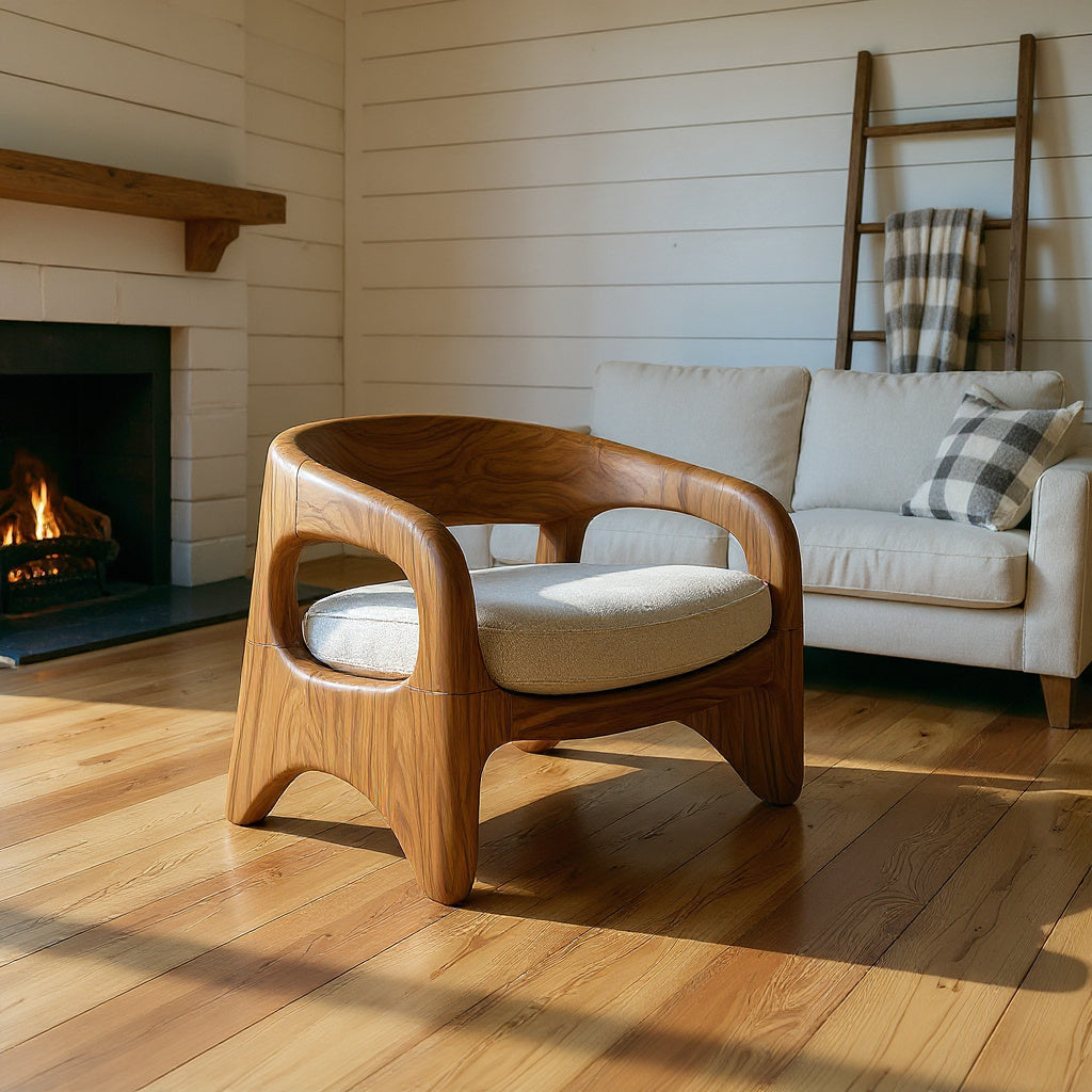 Coastal Contemporary Accent Chair Ocean View Living Room