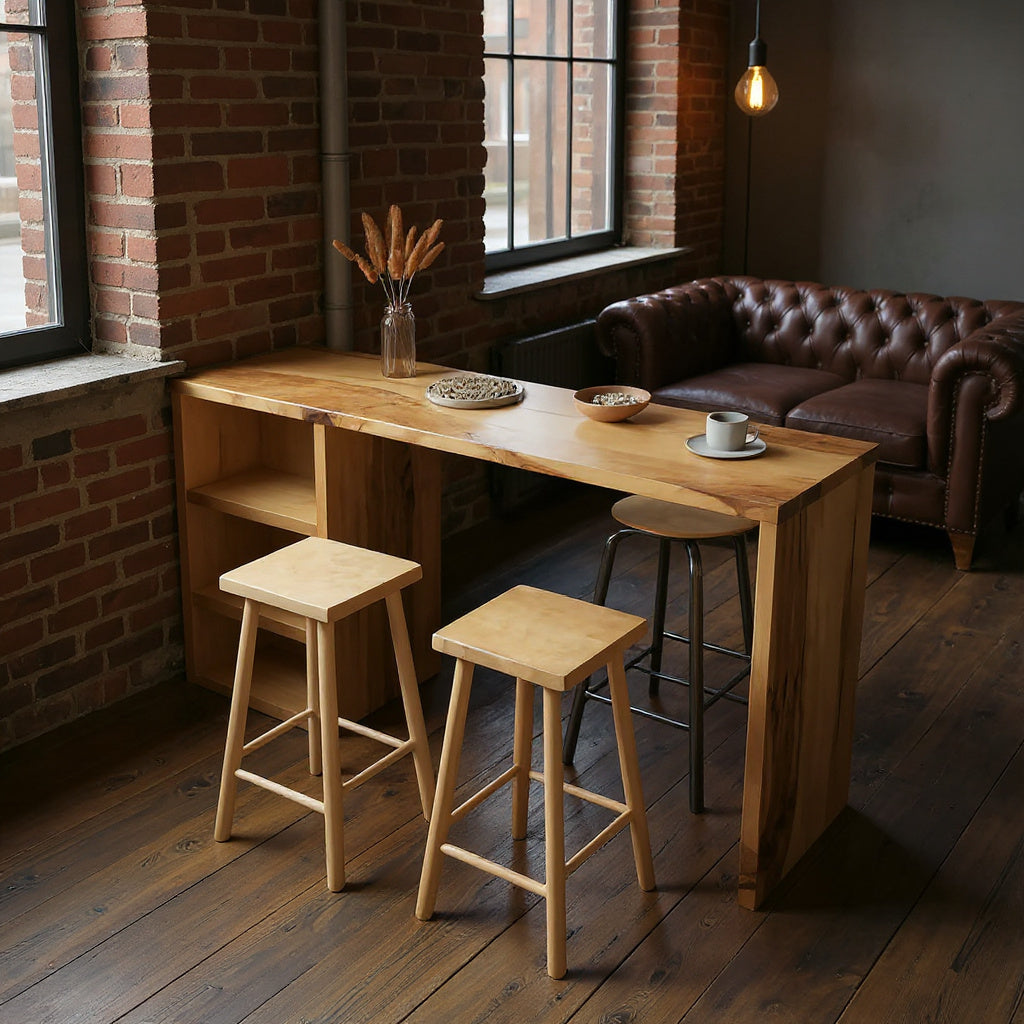 Compact Bar Table With Storage For Small Dining Area