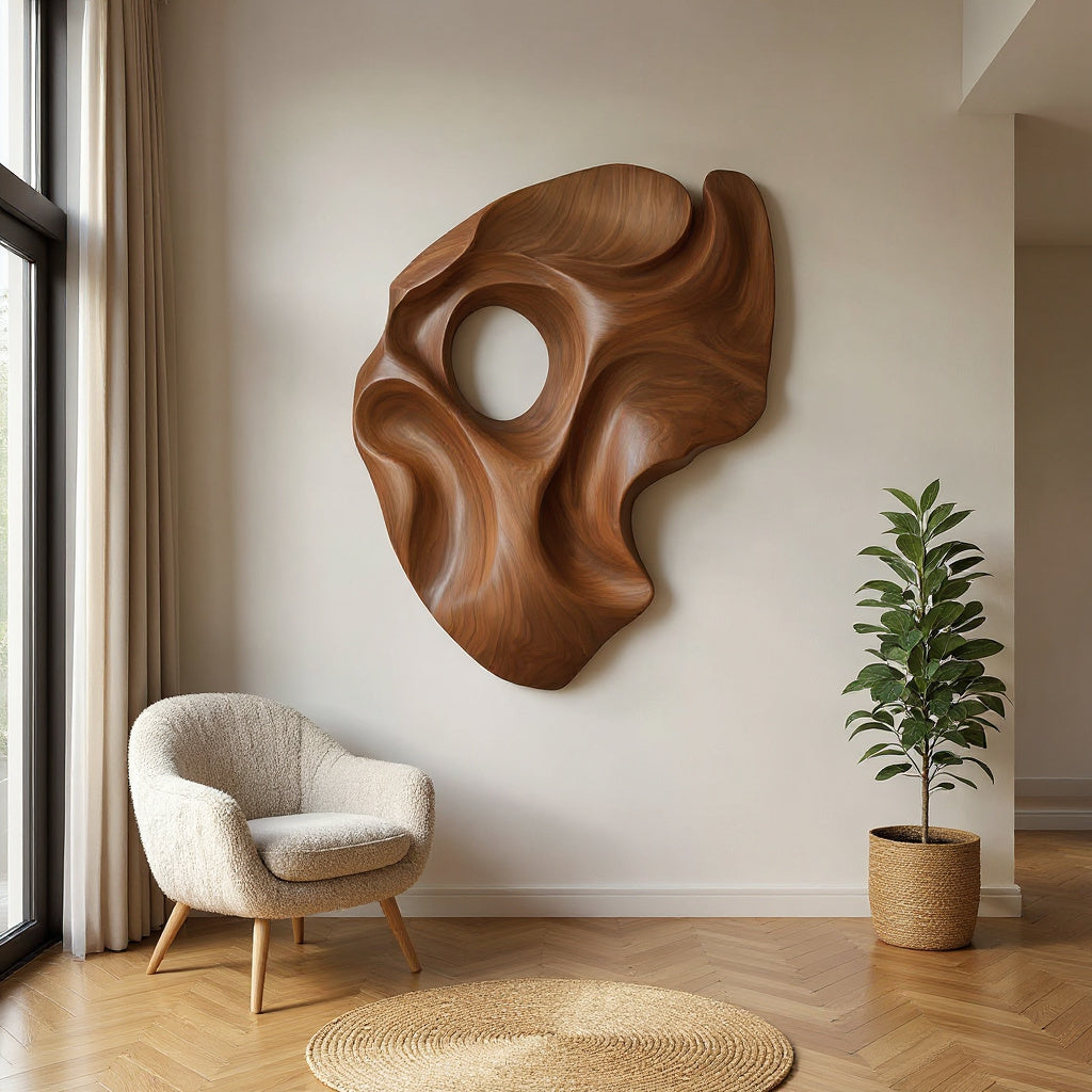 Contemporary Abstract Figure Wall Art Panel For Living Room
