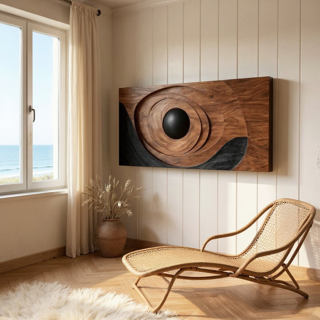 Contemporary Abstract Wall Art Panel For Bedroom Decor
